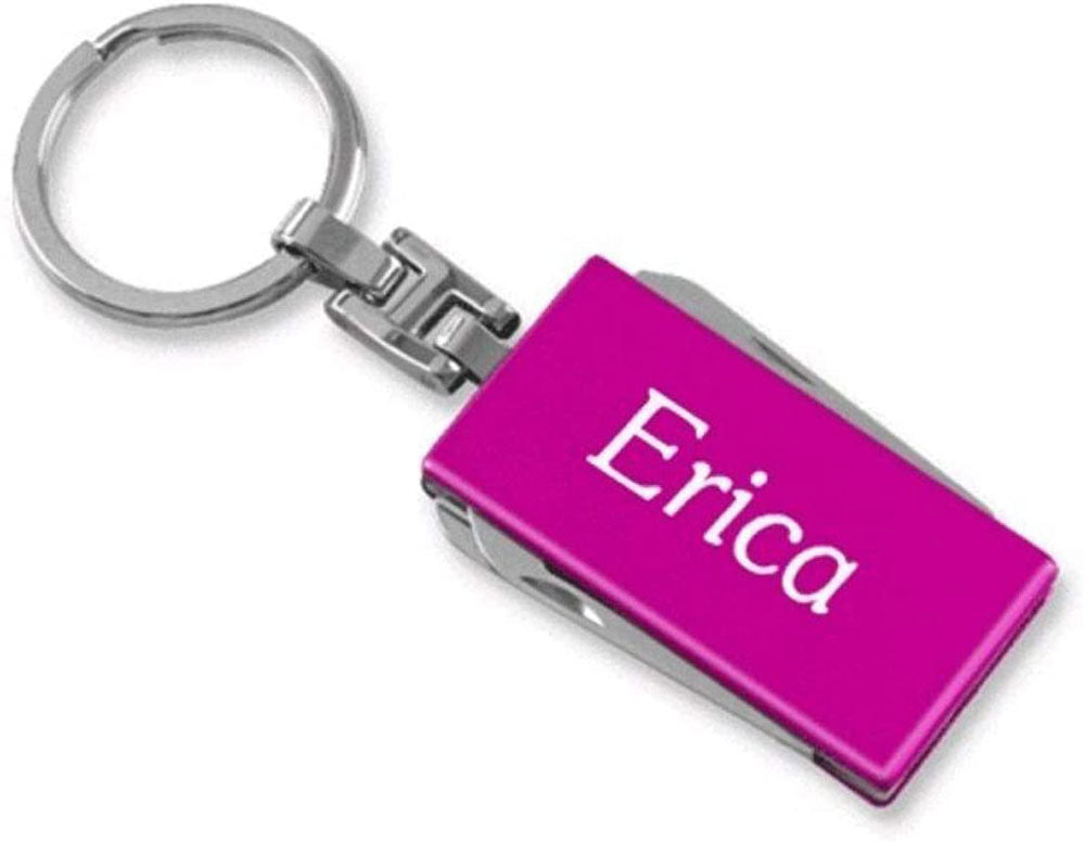 Personalized 5 in 1 Multi-Function Pocket Knife Keychain - Free Laser Engraving