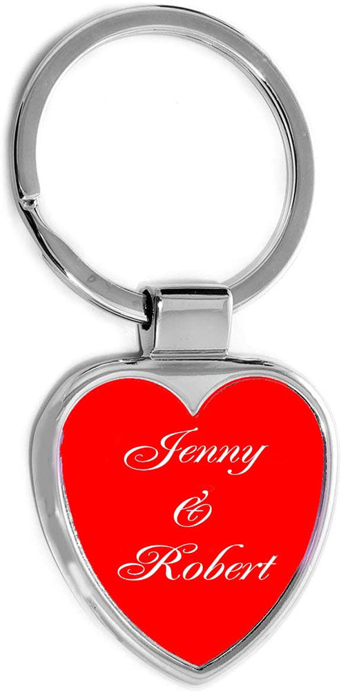 Personalized Heart Shaped Key Chain  - Free Laser Engraving