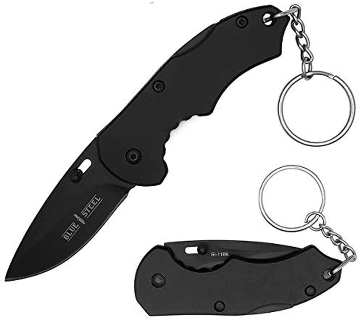 Blue Steel BT-11BK POCKET FOLDING KNIFE KEYCHAIN