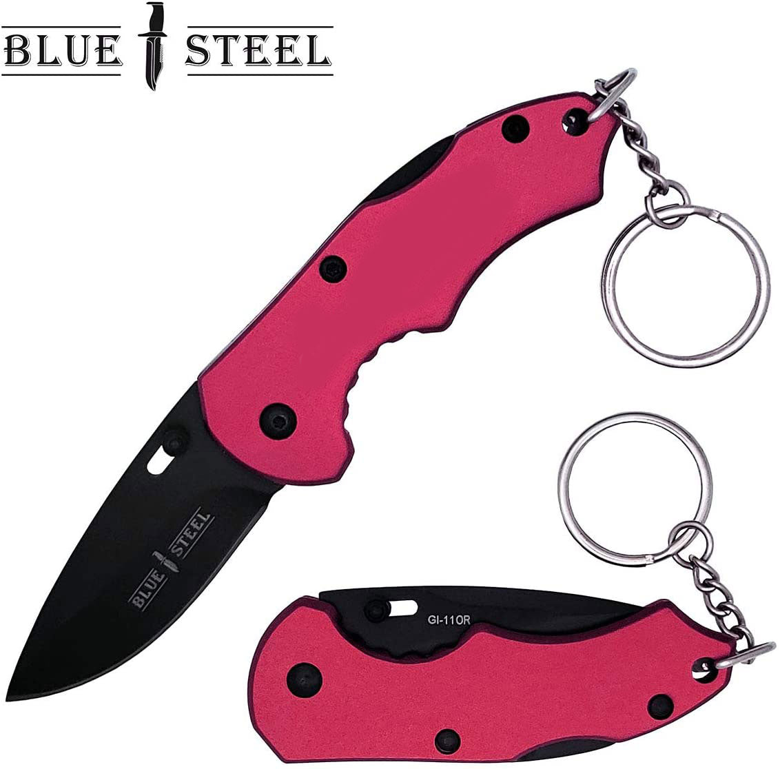 pink POCKET FOLDING KNIFE KEYCHAIN