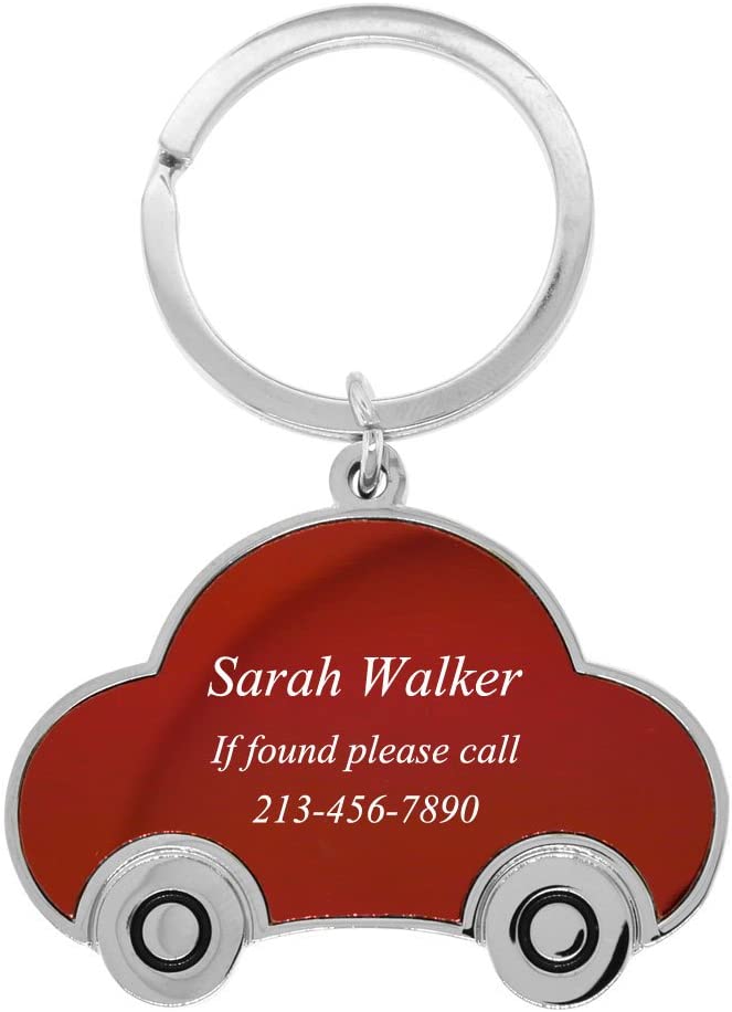Personalized Car Shapel Key Chain - Free Laser Engraving