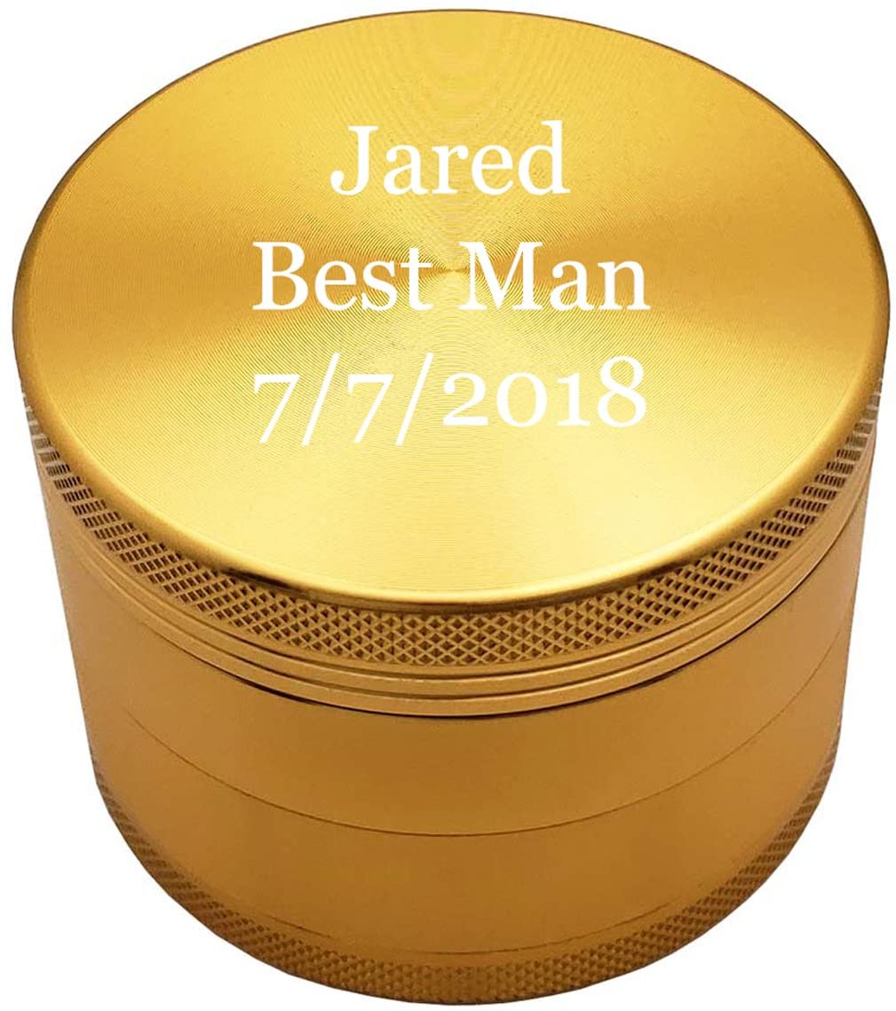 65mm Gold Metal Spice Herb 4 Part Grinders