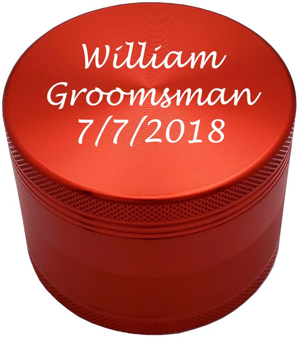 65mm Red Metal Spice Herb 4 Part Grinders