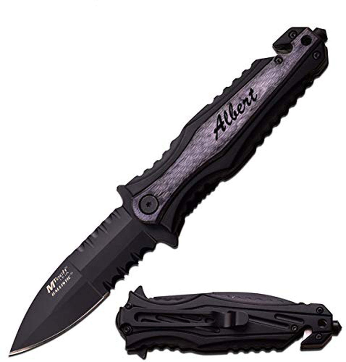 GIFTS INFINITY Personalized Pocket 4.5" Closed Knife Engraved for Men Tactical Assisted Opening Knives with Clip