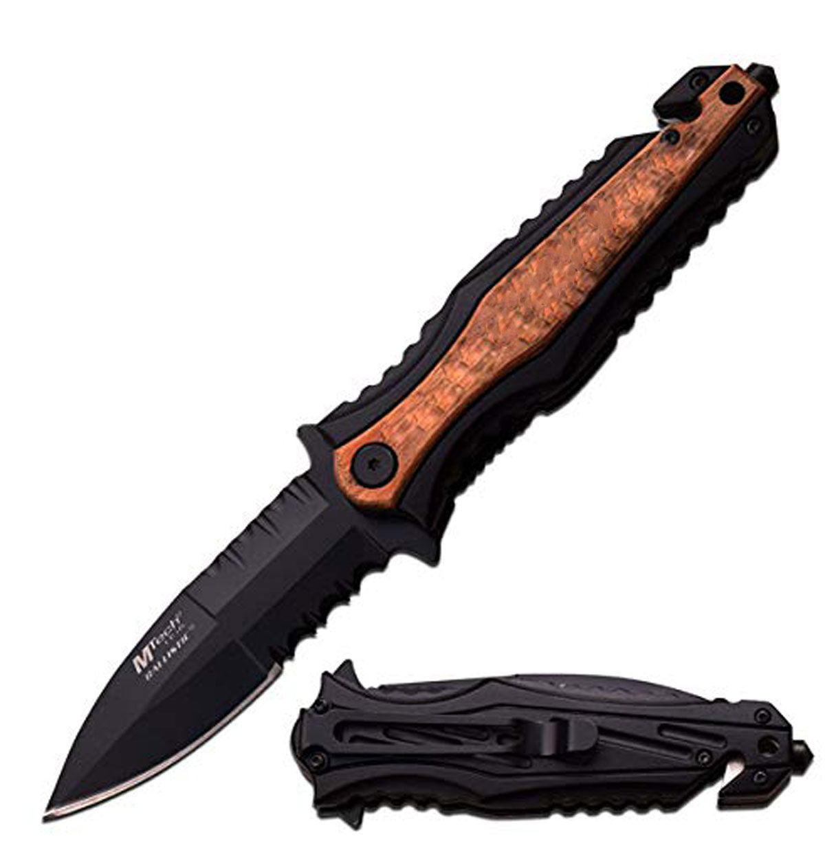 GIFTS INFINITY 7.75" Personalized Laser Engraved Pocket Knife, Tactical Folding Pocket Knife, Seatbelt Cutter