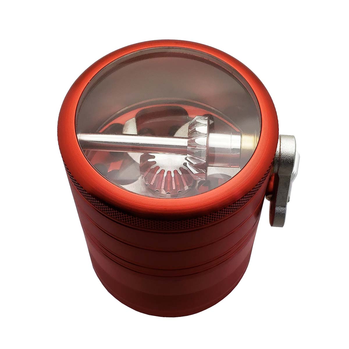 62mm Metal Spice Herb 4 Part Big Mill Grinder Red