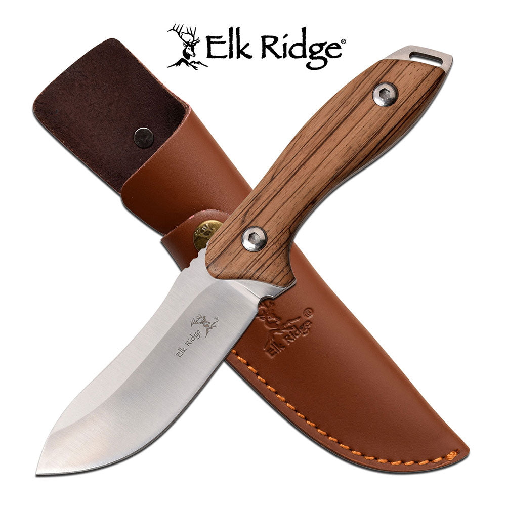 GIFTS INFINITY Free Engraving Custom 9" Overall Pocket Knife Gift For All, Hunting Knife with Wooden Handle and Sheath