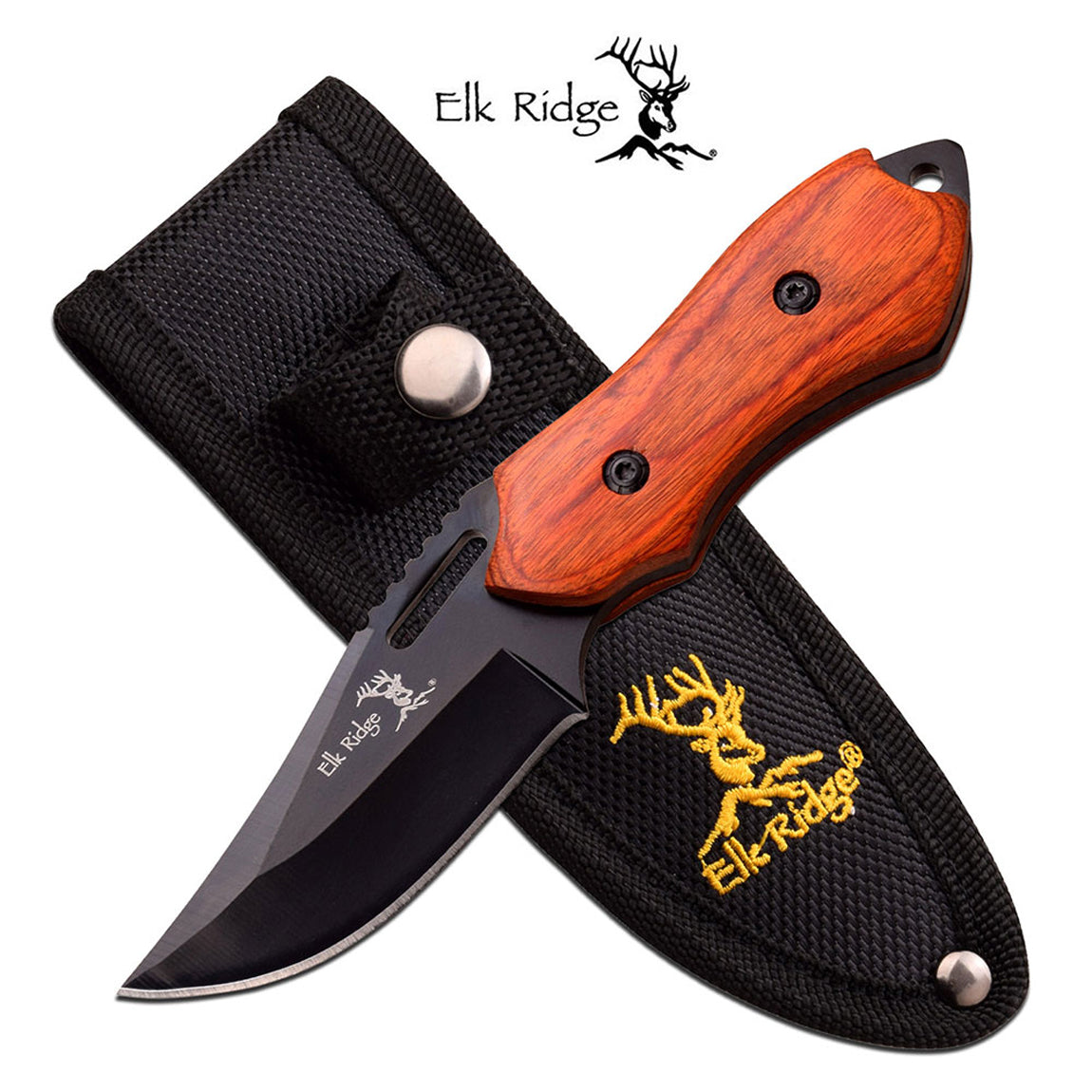 Personalized Elk Ridge Folding Wood Handle Pocket Knife