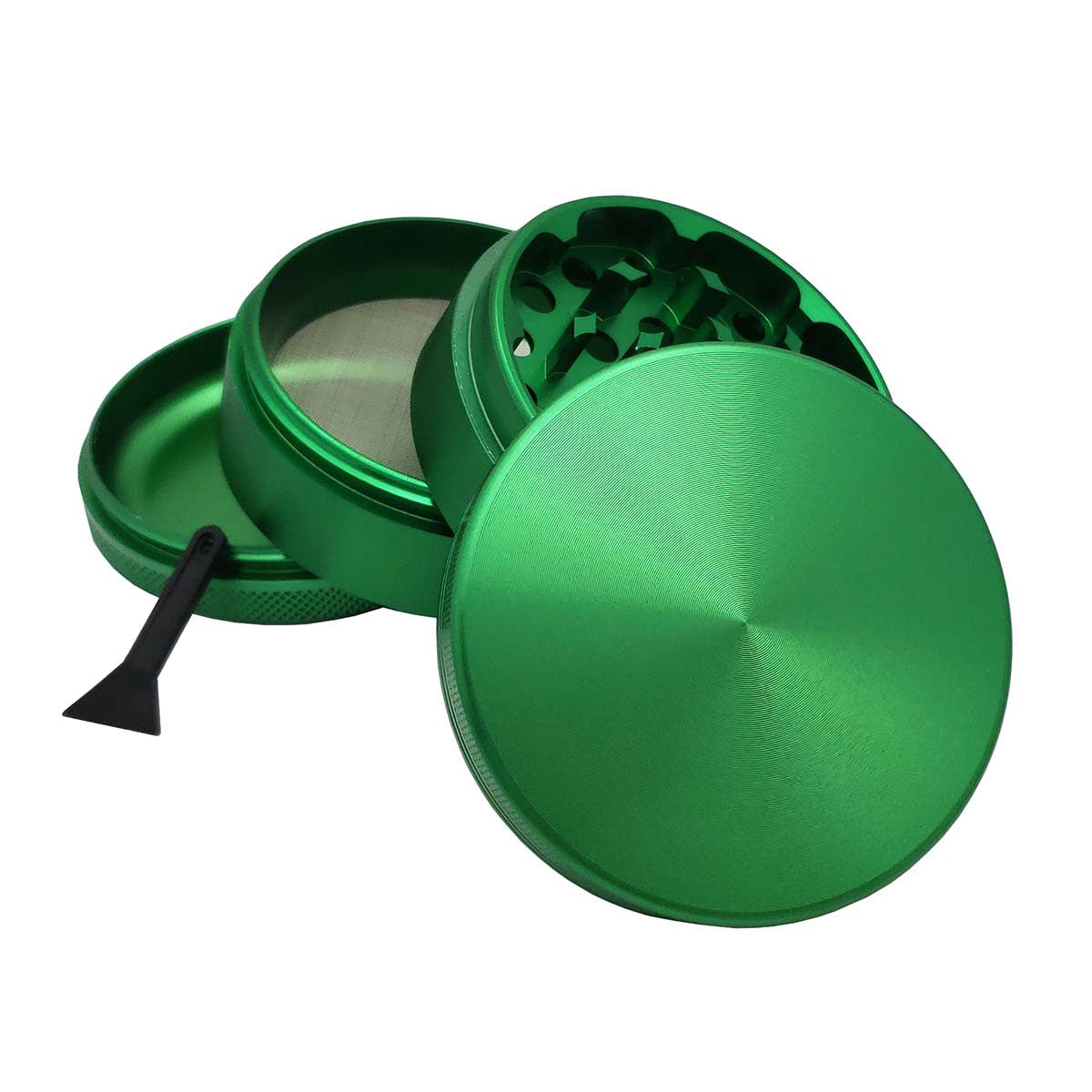 65mm Green Metal Spice Herb 4 Part Grinders