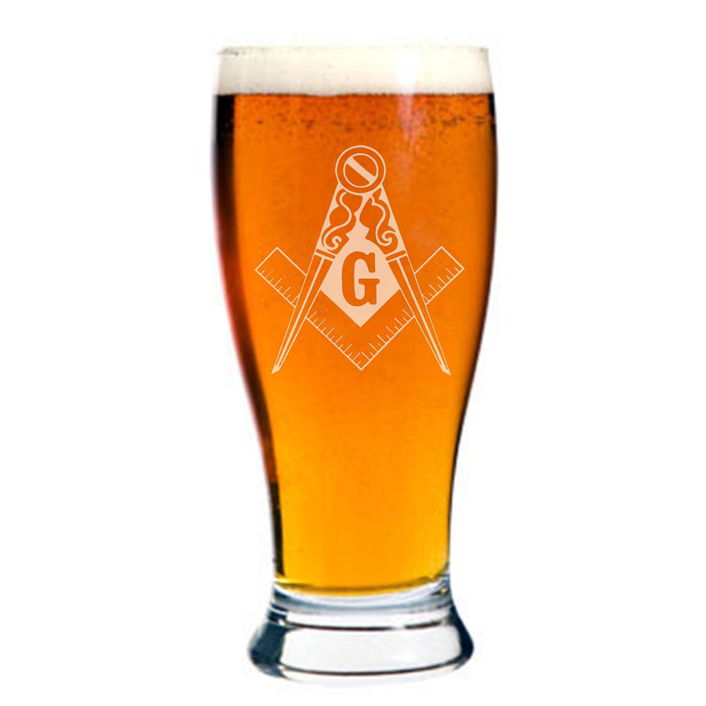 Mason/Masonic 19oz. Pilsner Glasses