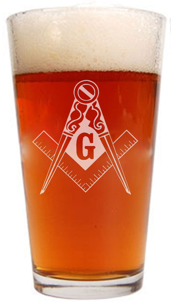 Mason/Masonic 16 oz. Pint Glasses