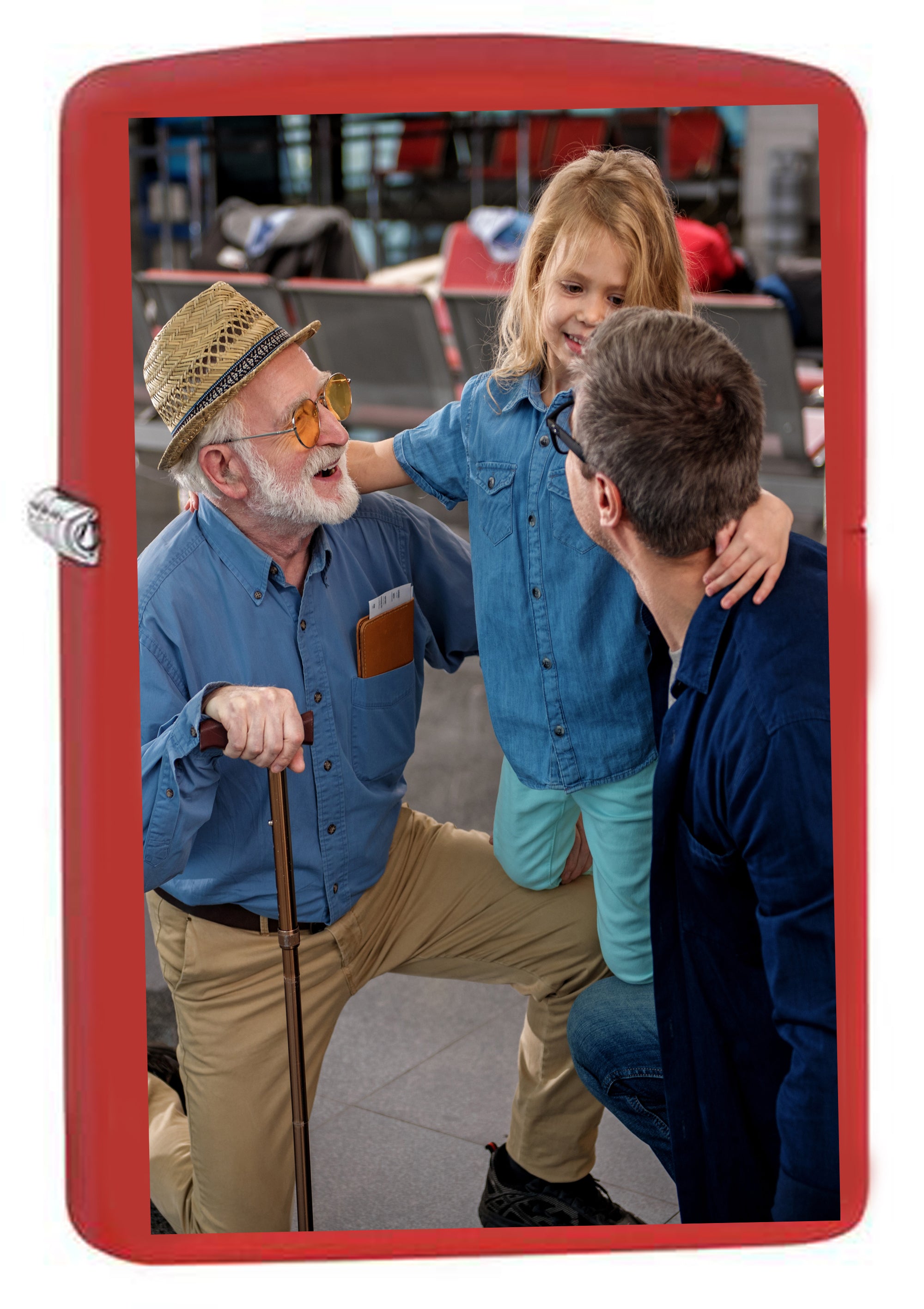 Zippo Custom Lighter with Photo, Personalized Image Best Birthday Gift for Husband Father Boy Friend Red Matte