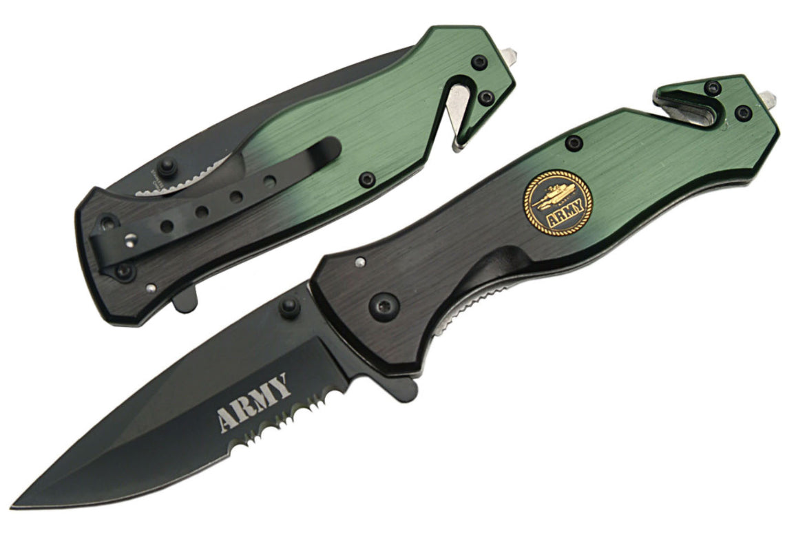 4.5" ARMY RESCUE FOLDING KNIFE