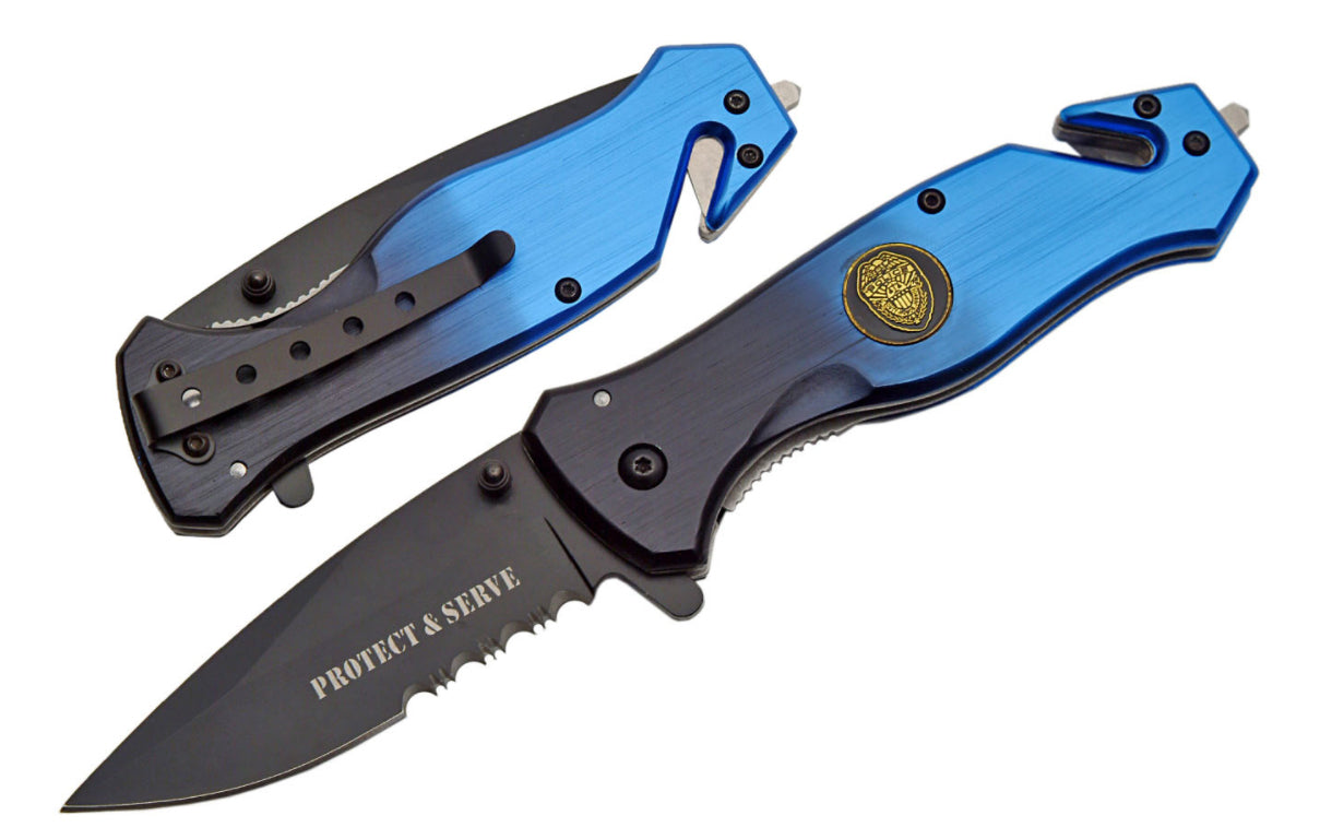4.5" POLICE RESCUE FOLDING KNIFE