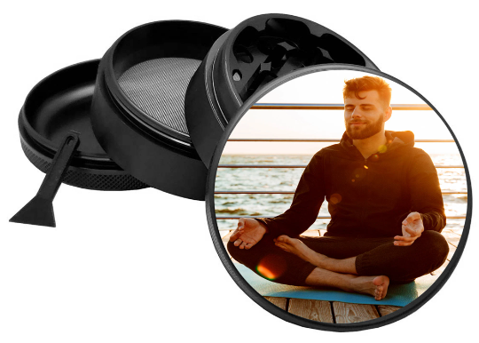 Copy of Personalized Black Herb, Spice Durable 62mm 2.5 Inches Grinder Your Photo or Any Logo