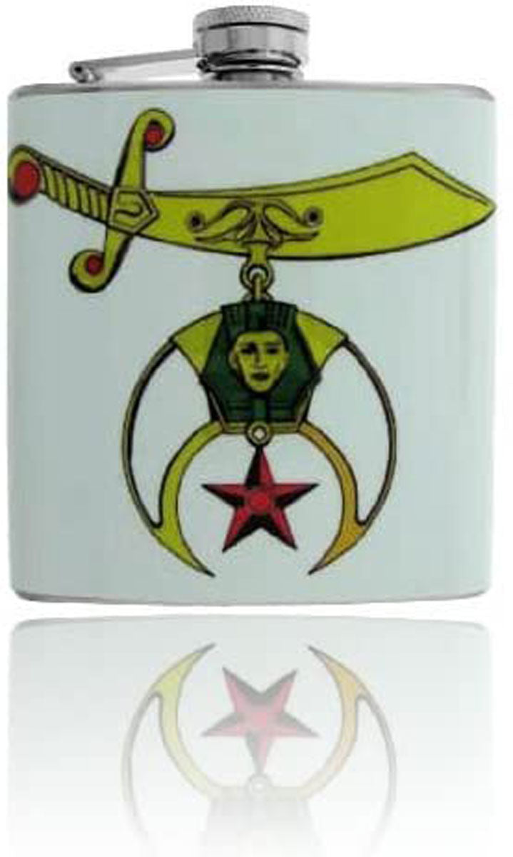 Gifts Infinity Stylish Masonic Shriners Flask with High-Quality Vinyl Wrap and Durable Stainless Steel Construction