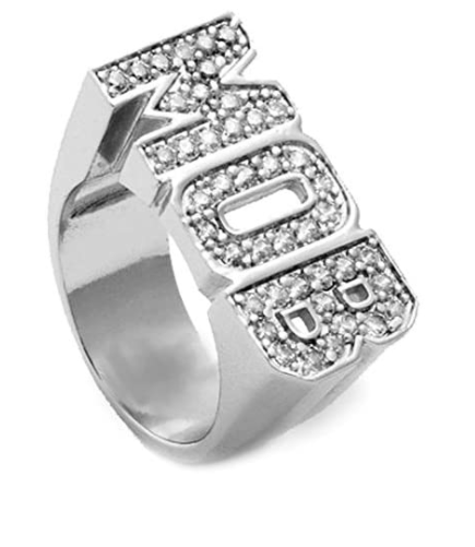 Gifts Infinity Gold/Silver Tone Cz Stones Mob Money Over Bitches Hip Hop Iced Flooded Out Ring