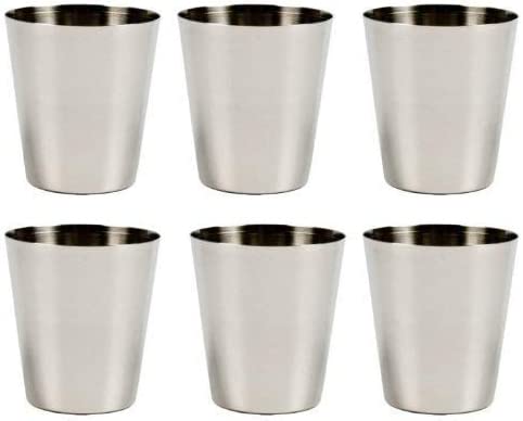 Taurinex - Stainless Steel Shot Glass, Vessel Drinking Tumbler Water, Reusable – Set Of 6