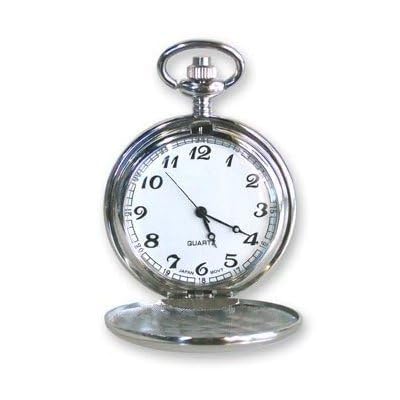 GIFTS INFINITY Personalized 5 Quartz Pocket Watch - Silver Tone with Free Engraving, Perfect Gift for Special Occasions