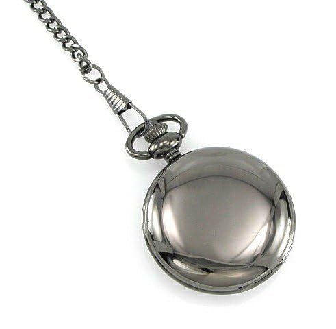 GIFTS INFINITY Groomsman Gift Quartz Pocket Watch - Silver Tone with Free Engraving and Elegant Gold Dial, Perfect Wedding Gift