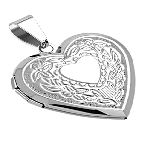 Gifts Infinity Stainless Steel Vine Love Heart Photo Fame Locket Pendant (VPP511)