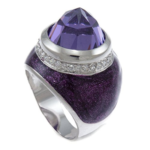 GIFTS INFINITY Lavender CZ Rock Candy rhinestone Ring RL416 (7)