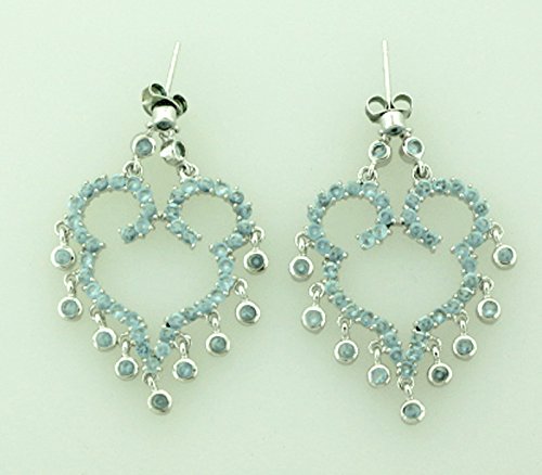 Hearts Collide CZ rhinestone Earrings Rodium Plated