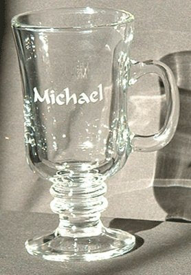Personalized Glass Irish Coffee Cups 8 Oz.