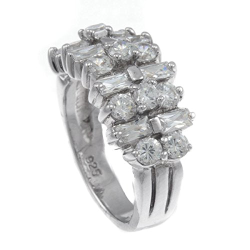 GIFTS INFINITY Rodhium Plated Bling Iced Elegant CZ Stone Ladies Ring (7)