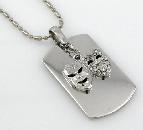 Drama Face - Dog Tag Necklace-free Chain