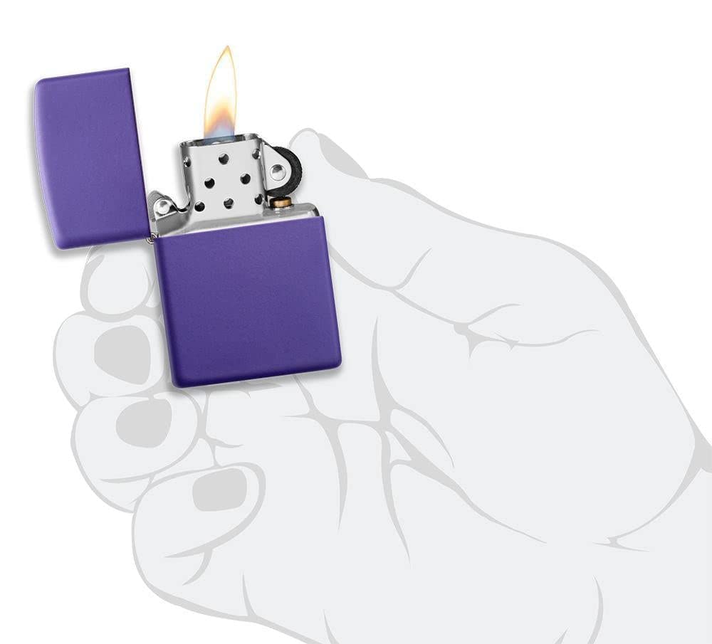 Personalized Classic Purple Matte Zippo Lighter - Free Engraving