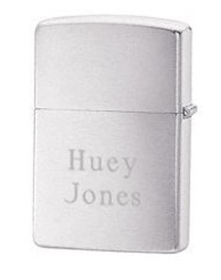 Personalized Zippo Lighter Two Tone Laser High Polish Black 29659