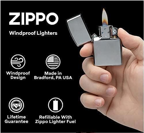 Zippo Lighter - Personalized Custom Message Engraved on Backside Zodiac, Horoscope Signs (Gemini)