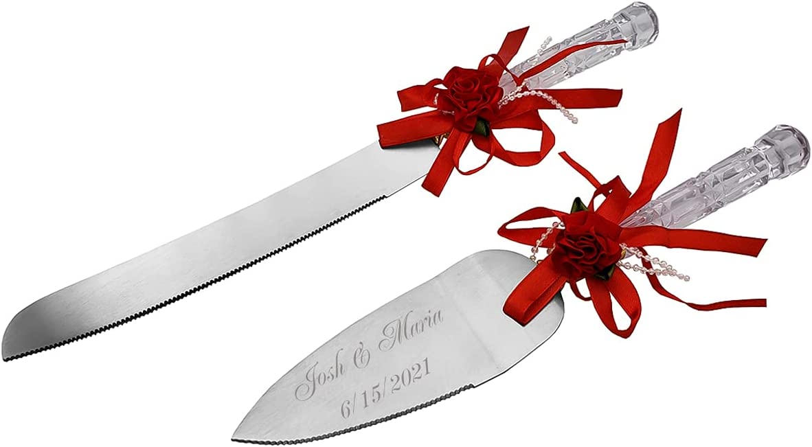 GIFTS INFINITY - Mis Quince Anos Sweet Cake Cutter, Plastic Handle Red Flower