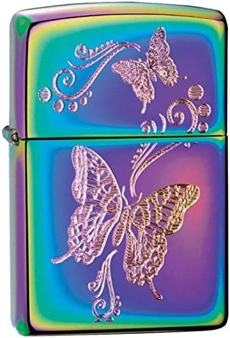 Zippo - Personalized Engraved Butterflies Spectrum Lighter - Free Engraving - 1 Pack