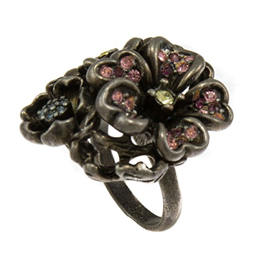 GIFTS INFINITY Expresso Flowers Bling Iced Ladies Ring RL209 (6)