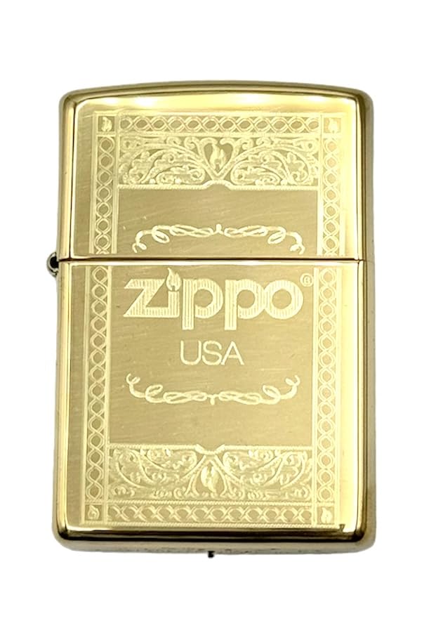 Personalized Zippo Lighter Classic High Polish Gold Zippo USA - Engraving