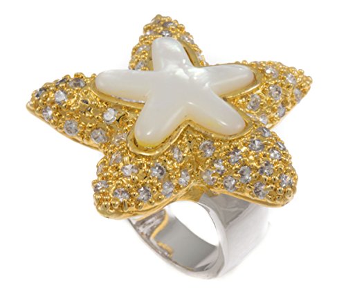 GIFTS INFINITY Sexy Starfish Ladies CZ Cocktail Ring RL293 (5)