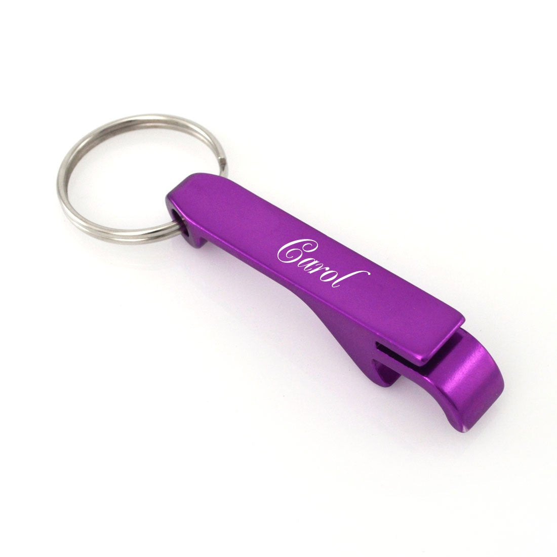 Gifts Infinity Personalized Bottle Opener Keychain - Free Laser Engraving (Purple)