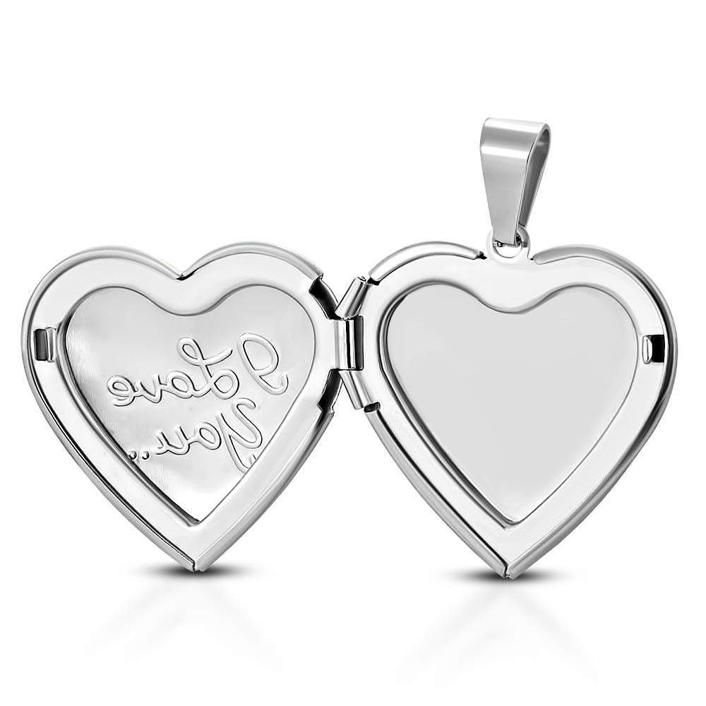 Gifts Infinity Stainless Steel Vine Love Heart Photo Fame Locket Pendant (VPP562)