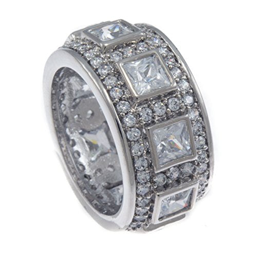 GIFTS INFINITY Gorgeous Wedding Band Bling Iced CZ Ladies Ring RL266 (6)