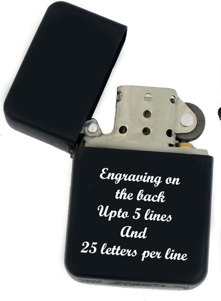 GIFTS INFINITY-Personalized Birthday Zodiac Signs Windproof Lighters-Black Matt (Pisces 1)