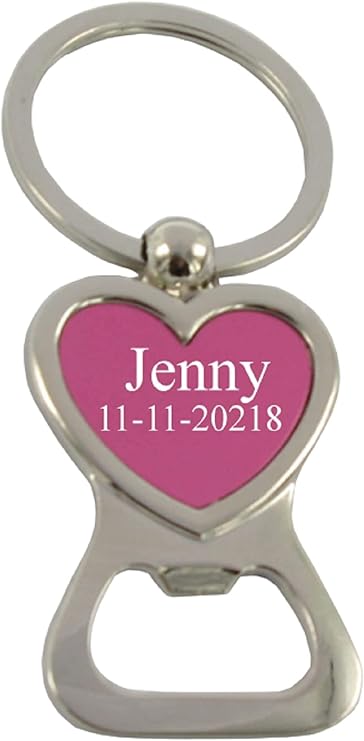 GIFTS INFINITY Custom Personalized Heart Love Forever Bottle Opener Keychain - Free Laser Engraving