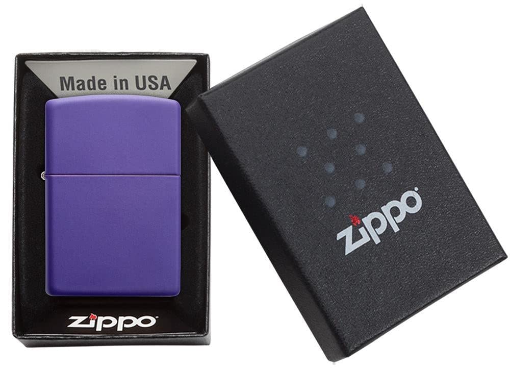 Personalized Classic Purple Matte Zippo Lighter - Free Engraving