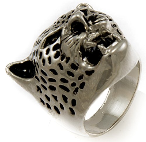 GIFTS INFINITY Men Silver Tone Jaguar Roaring Hip Hop Style Ring (13)