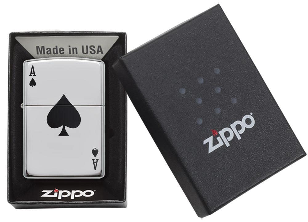 Personalized ZIPPO Windproof Ace of Spades Lighter - Laser Engraving (24011)