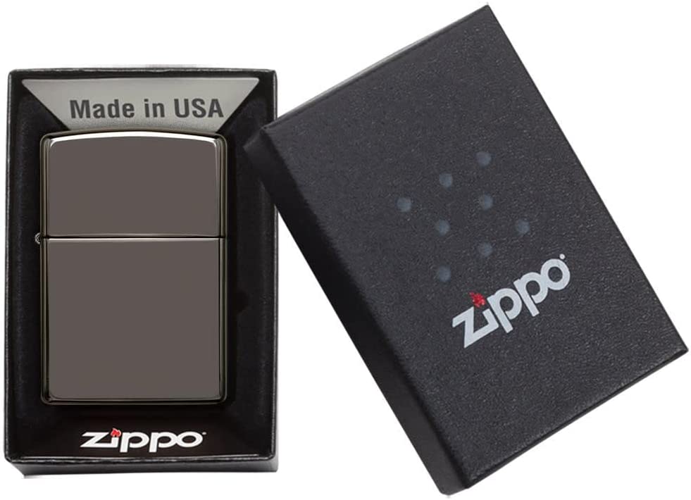 Zippo - Custom Laser Engraved Personalized Black Ice Lighter, Free Laser Engraving