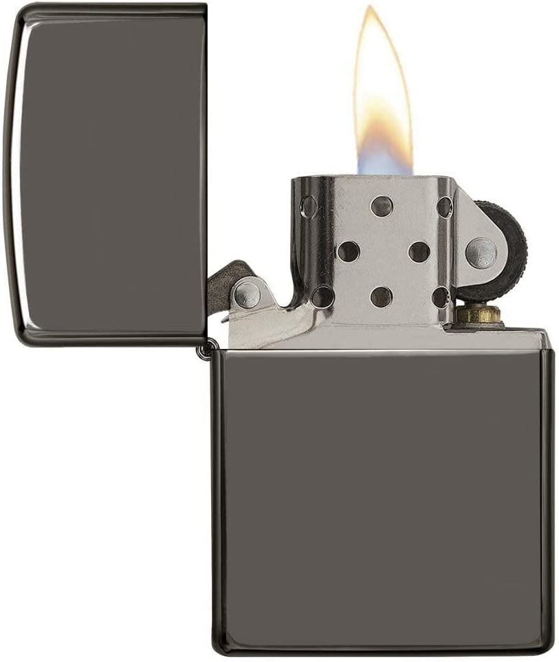 Zippo - Custom Laser Engraved Personalized Black Ice Lighter, Free Laser Engraving