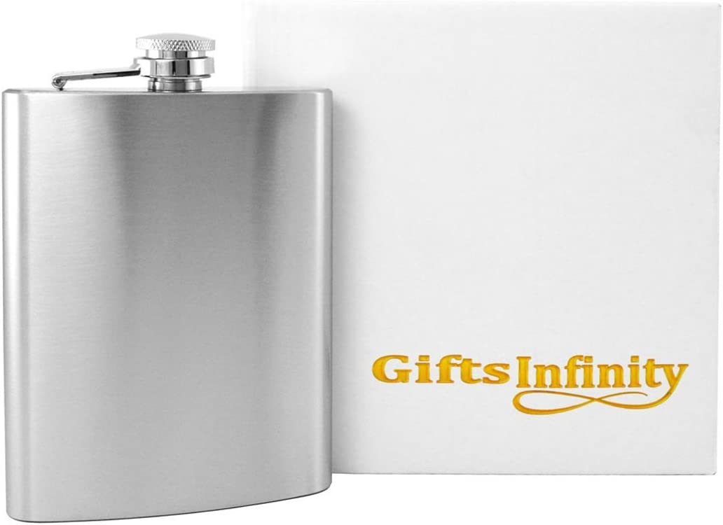GIFTS INFINITY - Hip Stainless Flask with Funnel, Light Weight & Durable - Set of 6