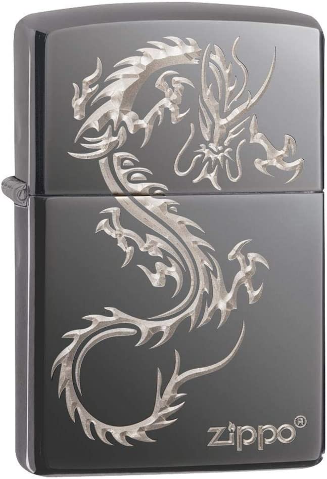 Zippo - Custom Personalized Chinese Dragon Design Windproof Lighter - 1 Pack